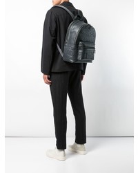 Мужской темно-серый кожаный рюкзак от Coach