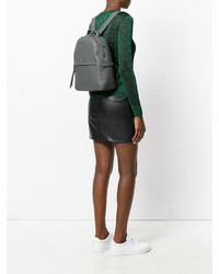 Женский темно-серый кожаный рюкзак от Orciani