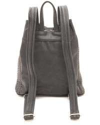 Женский темно-серый кожаный рюкзак от Deux Lux