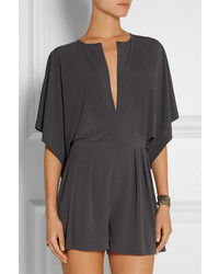Темно-серый комбинезон с шортами от Norma Kamali