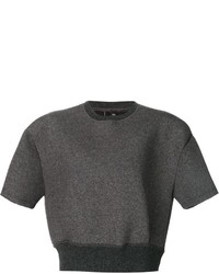 Темно-серый короткий свитер от Neil Barrett