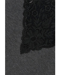 Женский темно-серый кружевной свитер от Stella McCartney