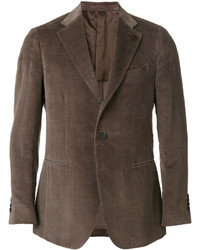 Мужской темно-серый льняной пиджак с рельефным рисунком от Lardini