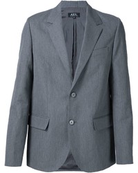 Мужской темно-серый льняной пиджак от A.P.C.