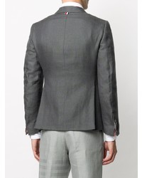 Мужской темно-серый льняной пиджак от Thom Browne