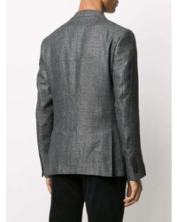 Мужской темно-серый льняной пиджак от Z Zegna