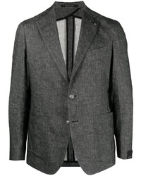 Мужской темно-серый льняной пиджак от Tagliatore