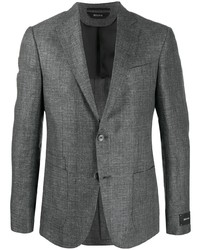 Мужской темно-серый льняной пиджак от Z Zegna
