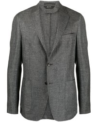Мужской темно-серый льняной пиджак от Z Zegna