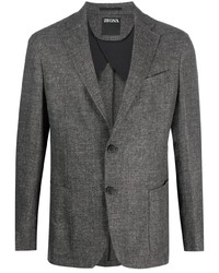 Мужской темно-серый льняной пиджак от Zeal