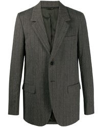 Мужской темно-серый пиджак в вертикальную полоску от Acne Studios