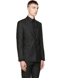 Мужской темно-серый пиджак в вертикальную полоску от Givenchy