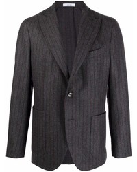 Мужской темно-серый пиджак в вертикальную полоску от Boglioli