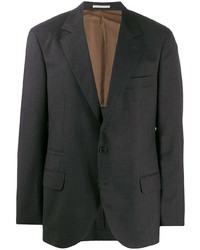 Мужской темно-серый пиджак в вертикальную полоску от Brunello Cucinelli