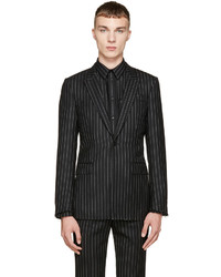 Мужской темно-серый пиджак в вертикальную полоску от Givenchy