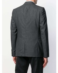 Мужской темно-серый пиджак в вертикальную полоску от Alexander McQueen