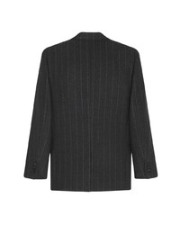 Мужской темно-серый пиджак в вертикальную полоску от Saint Laurent