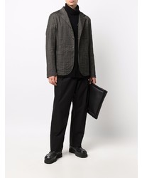 Мужской темно-серый пиджак в вертикальную полоску от Uma Wang