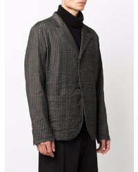 Мужской темно-серый пиджак в вертикальную полоску от Uma Wang
