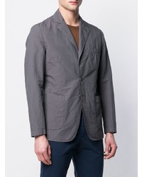 Мужской темно-серый пиджак в вертикальную полоску от Aspesi