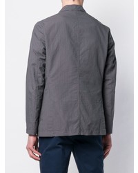 Мужской темно-серый пиджак в вертикальную полоску от Aspesi