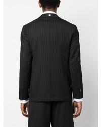 Мужской темно-серый пиджак в вертикальную полоску от Simone Rocha