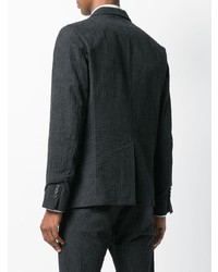 Мужской темно-серый пиджак в вертикальную полоску от DSQUARED2