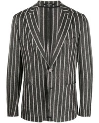 Мужской темно-серый пиджак в вертикальную полоску от Tagliatore