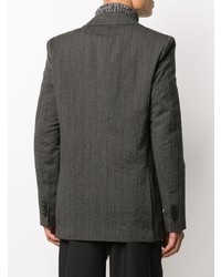 Мужской темно-серый пиджак в вертикальную полоску от Acne Studios
