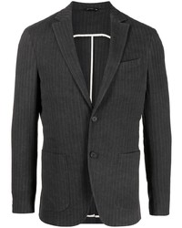 Мужской темно-серый пиджак в вертикальную полоску от Tonello