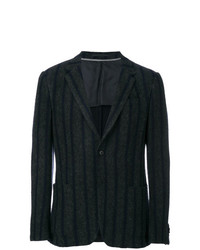 Мужской темно-серый пиджак в вертикальную полоску от Z Zegna