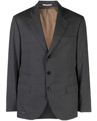 Мужской темно-серый пиджак в клетку от Brunello Cucinelli