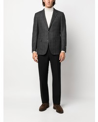 Мужской темно-серый пиджак в клетку от Zegna