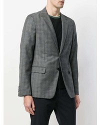 Мужской темно-серый пиджак в клетку от Prada