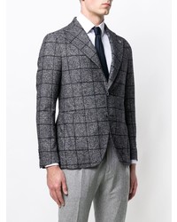 Мужской темно-серый пиджак в клетку от Tagliatore
