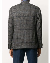 Мужской темно-серый пиджак в клетку от Caruso