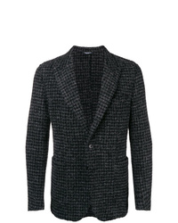 Мужской темно-серый пиджак в клетку от Dolce & Gabbana