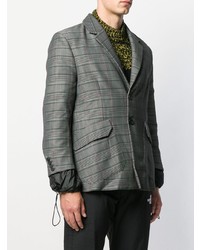 Мужской темно-серый пиджак в клетку от Delada