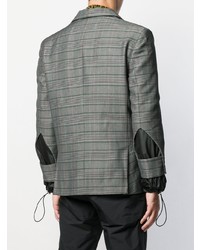 Мужской темно-серый пиджак в клетку от Delada
