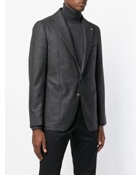 Мужской темно-серый пиджак в клетку от Tagliatore