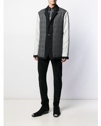 Мужской темно-серый пиджак в клетку от Ann Demeulemeester