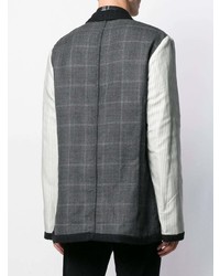 Мужской темно-серый пиджак в клетку от Ann Demeulemeester