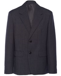 Мужской темно-серый пиджак в клетку от Prada