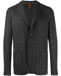 Мужской темно-серый пиджак в мелкую клетку от Harris Wharf London