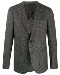 Мужской темно-серый пиджак в мелкую клетку от Lardini
