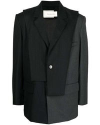 Мужской темно-серый пиджак в стиле пэчворк от Feng Chen Wang