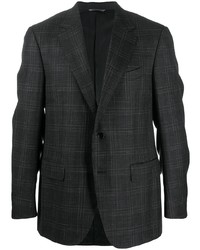 Мужской темно-серый пиджак в шотландскую клетку от Canali
