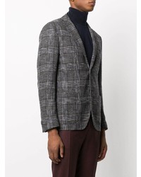 Мужской темно-серый пиджак в шотландскую клетку от Corneliani