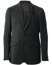 Мужской темно-серый пиджак в шотландскую клетку от Etro