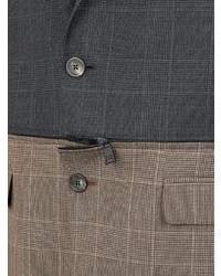 Мужской темно-серый пиджак в шотландскую клетку от Fendi